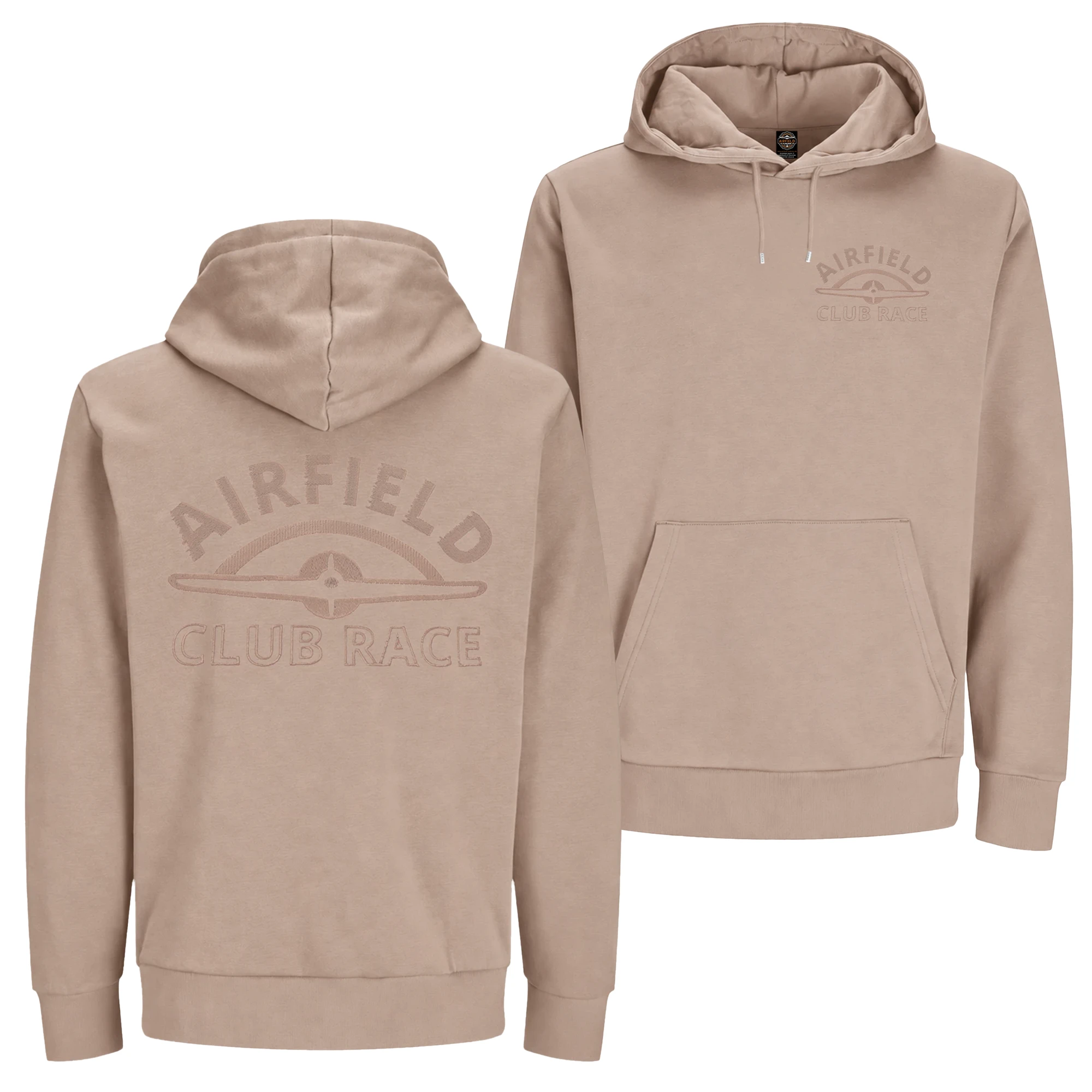 Airfield Club Race Hoodie Airborn mit Stick Beige