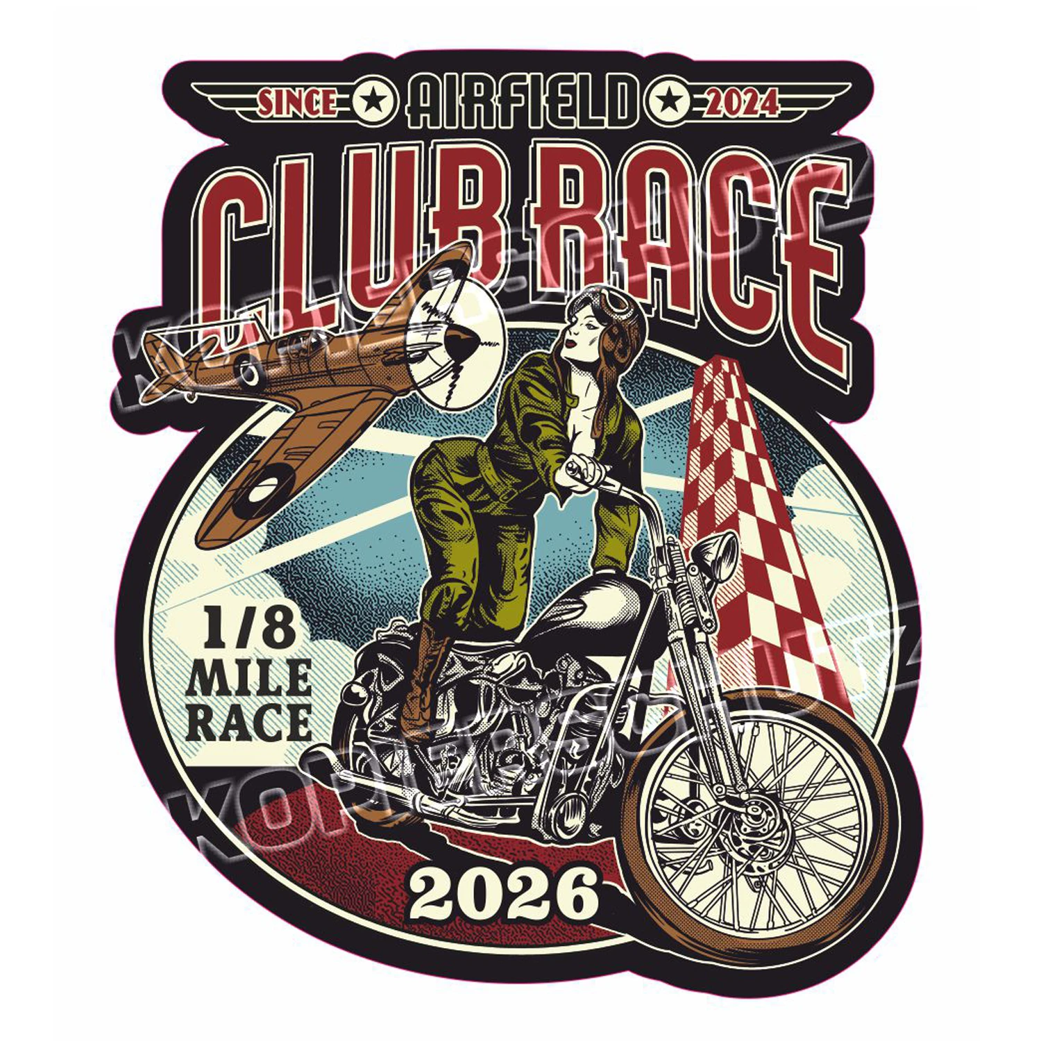 Airfield Club Race Aufkleber 2026